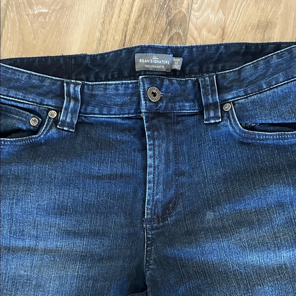 L.L. Bean Men's Dark Blue Straight Jeans